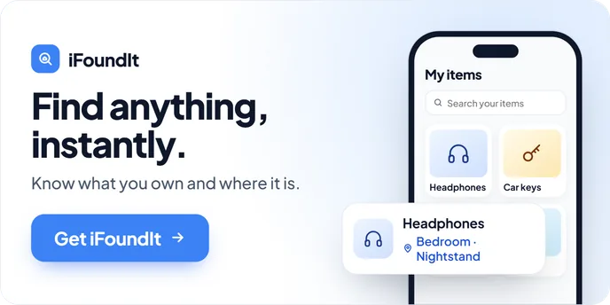 iFoundIt: find your things, instantly. Get the app.